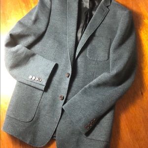 Lined, single vented casual knit blazer